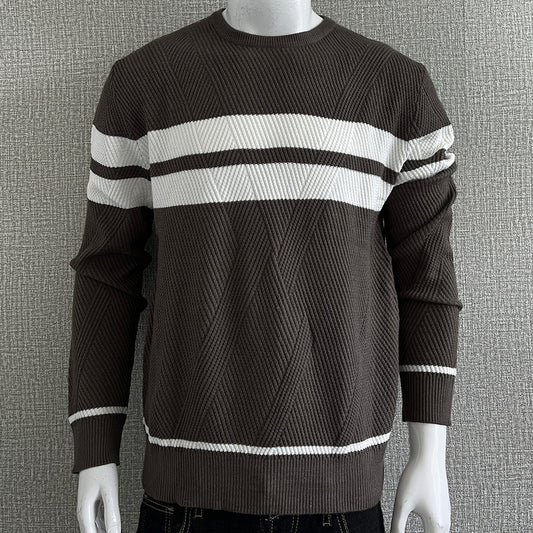 Striped Color-block Men's Sweater