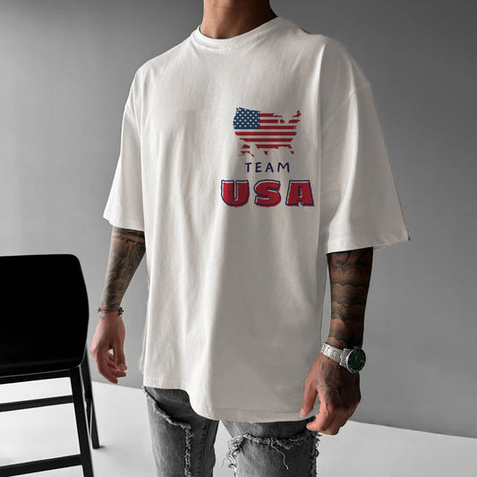 Team USA Men's Cotton Shorts Sleeve T-shirt