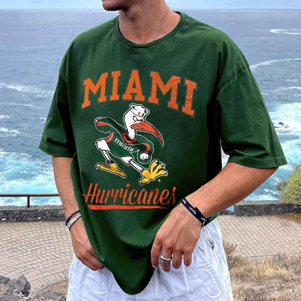 Miami Hurricianes  Men's Round Neck T-shirts