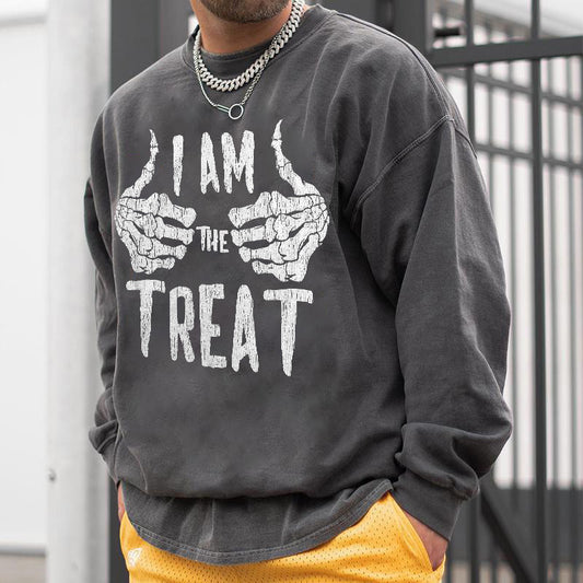 Halloween Graphics Casual Men's Crew Neck Sweatshirt