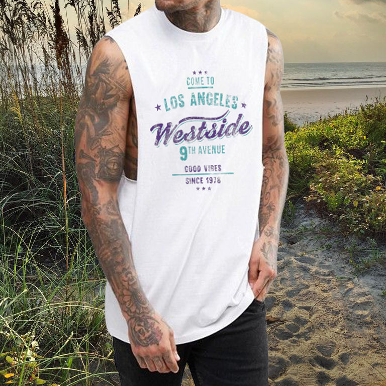 Men's LA Westside Vintage Print Tank Top-B