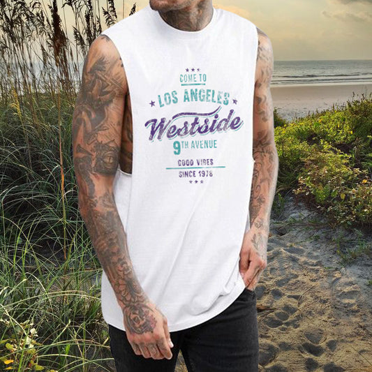 Men's LA Westside Vintage Print Tank Top-B
