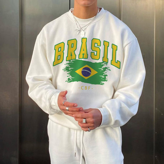 Brasil Soccer Men's Crew Neck Sweatshirt
