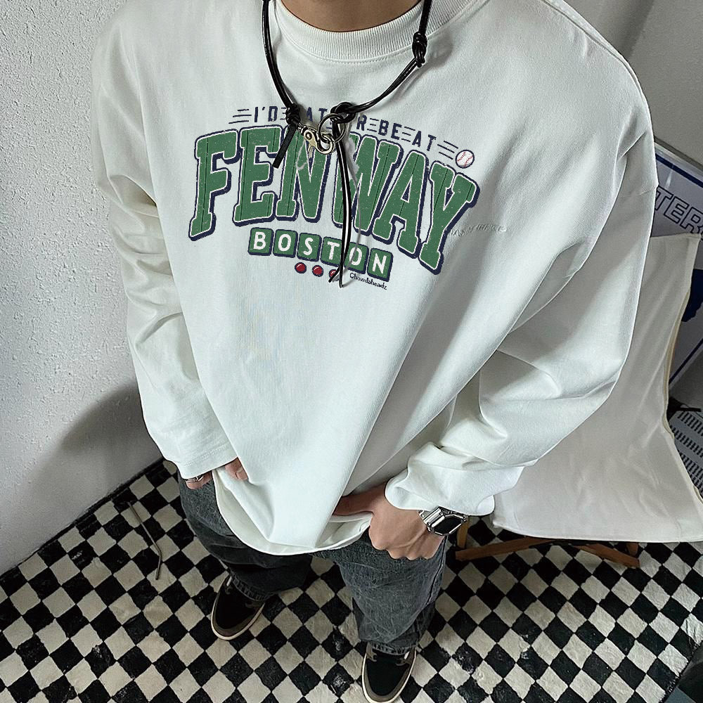 Fenway Boston Men's Loose Fit Long Sleeve T-Shirts-B