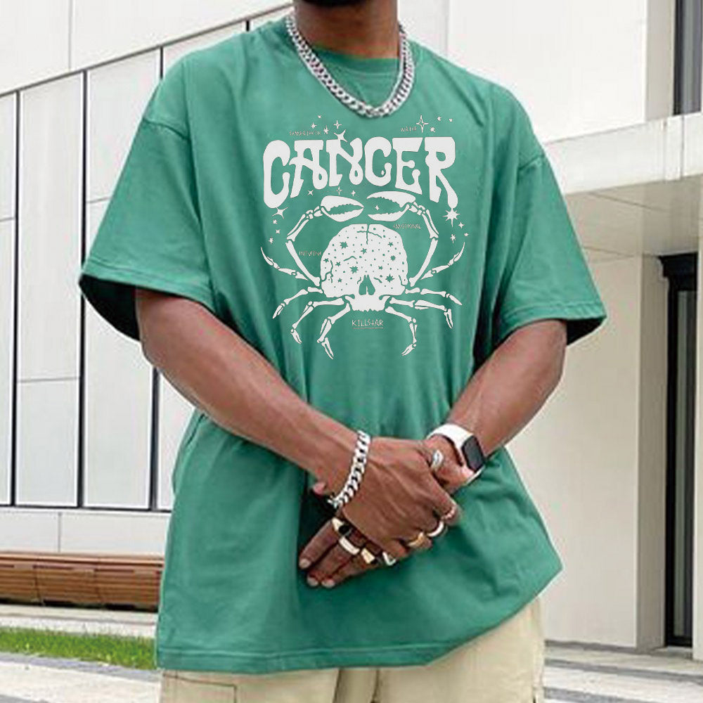 Cancer Graphic Print Casual Men's T-Shirt