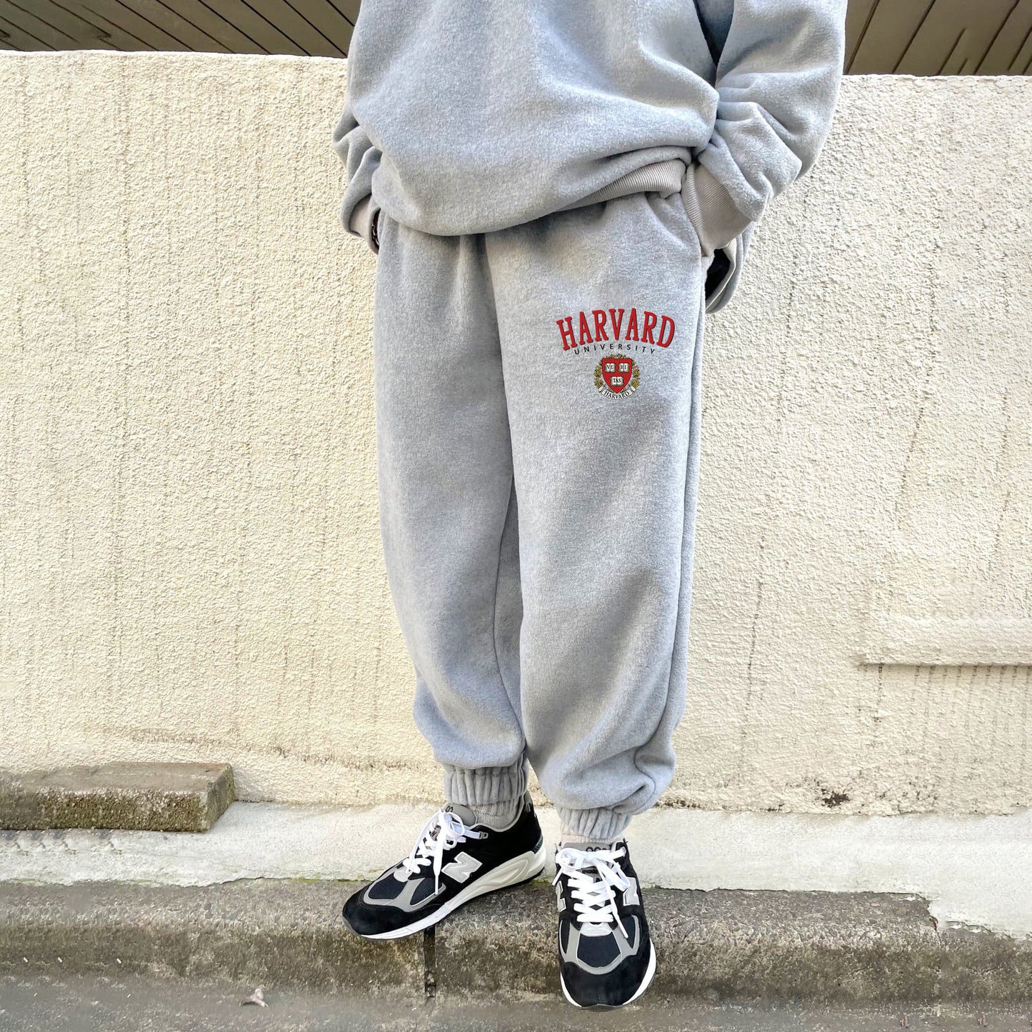 Harvard Men's Casual Elastic Waistband Fleece Sweatpants