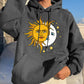 Sun Moon Graphic Print Loose Casual Men's Sweatshirt