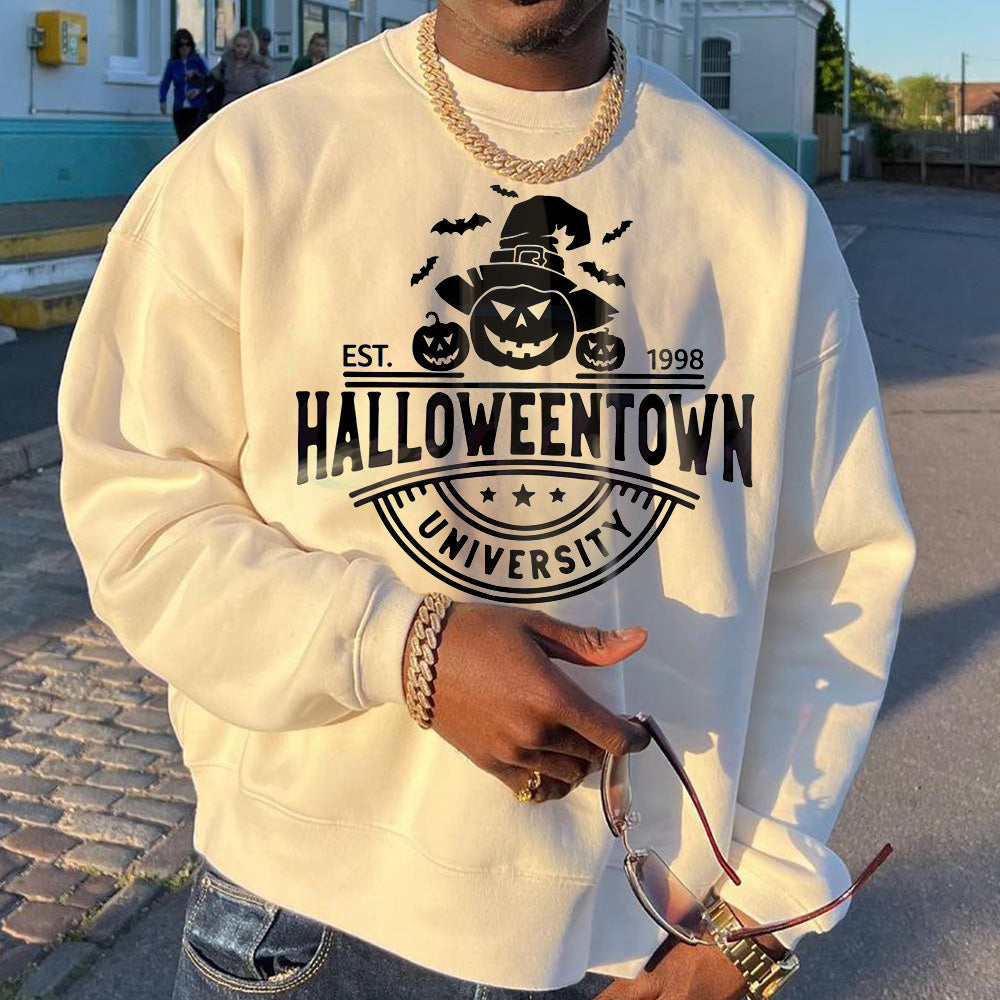 Halloween Graphic Print Casual Men's Crewneck Sweatshirt