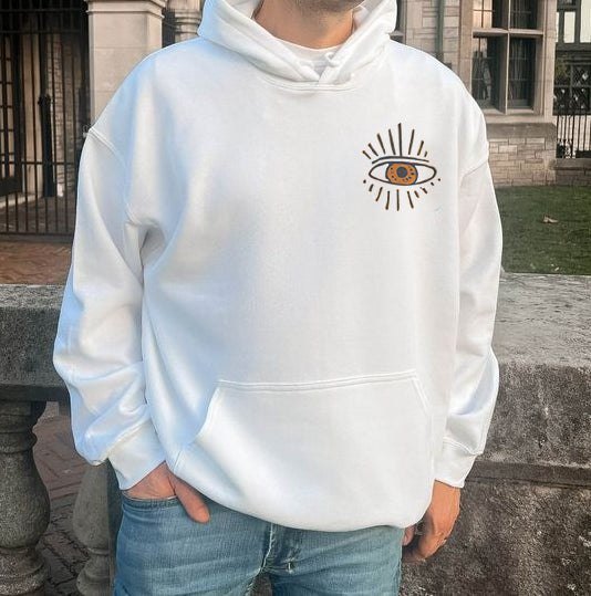 Surfing Graphic Print Men's Fleeced Hoodie
