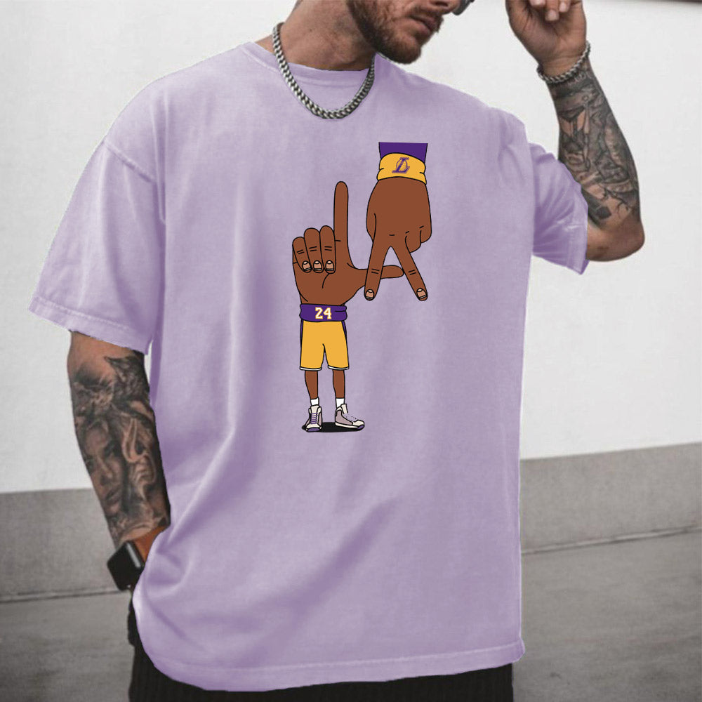 Basketball Sports Graphic Fun Print Casual Men's T-Shirt