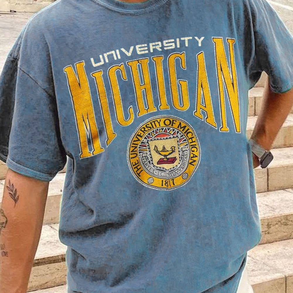 University of Michigan 1817 Men's Retro T-Shirts