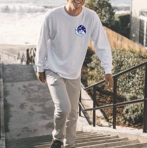 Surfing Graphic Print Men's Long Sleeve T-shirt-A