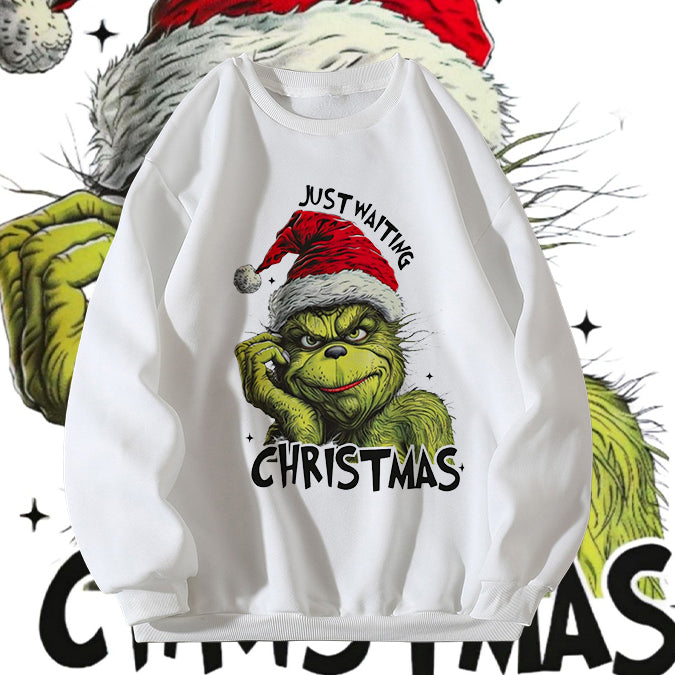 Men's Grinch Print Xmas Sweatshirt