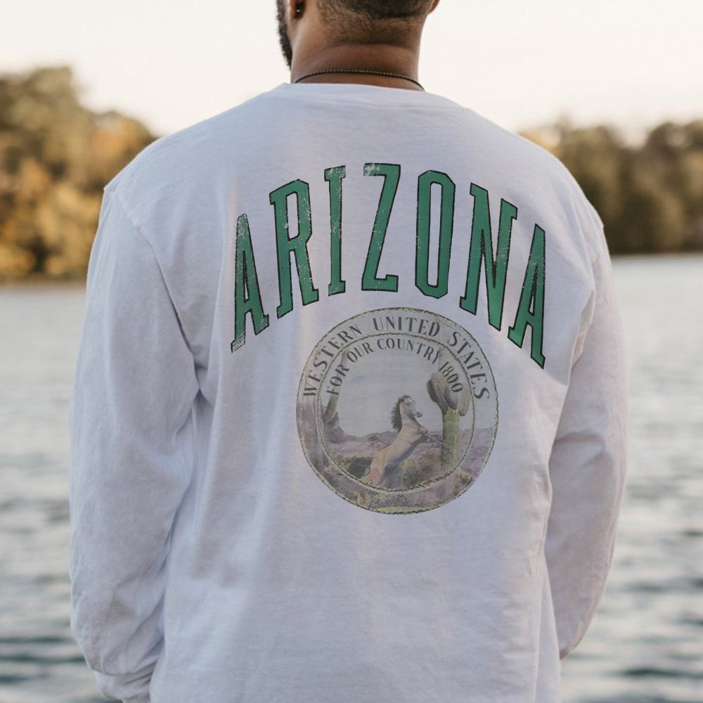 Arizona States Men's Casual Long Sleeve T-Shirts