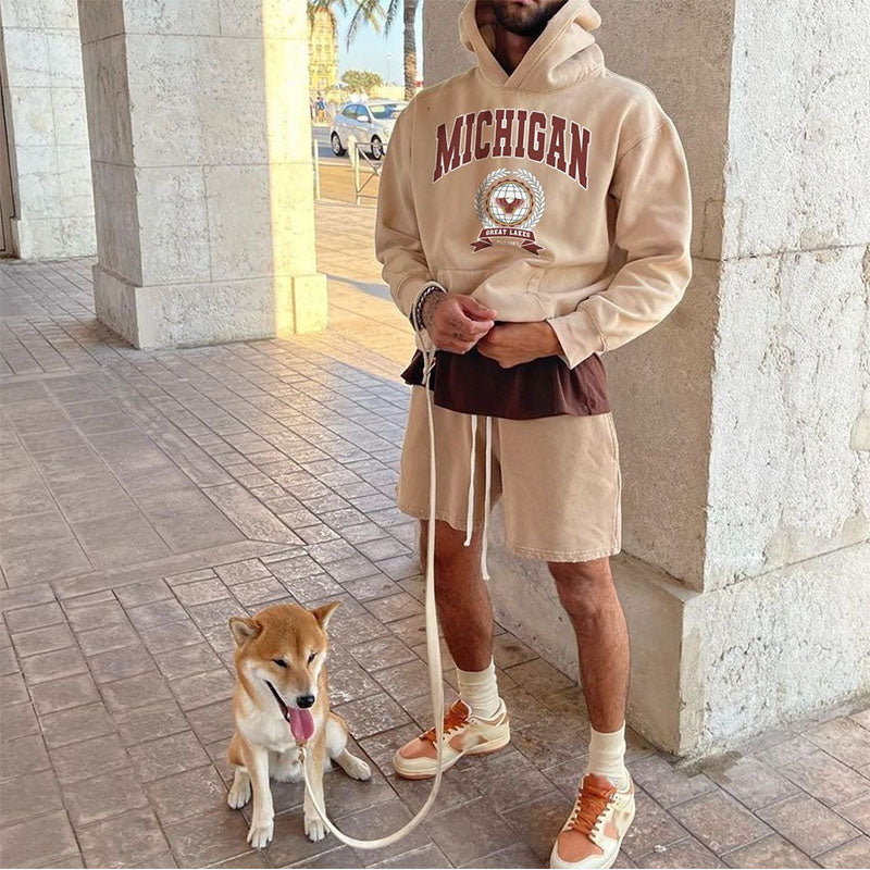 Michigan Print Men's Fashion Streetwear Hoodie