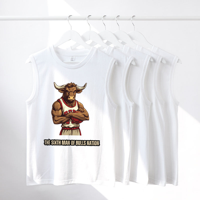 The Sixth Man Bulls Nation Cotton Tank Top-C