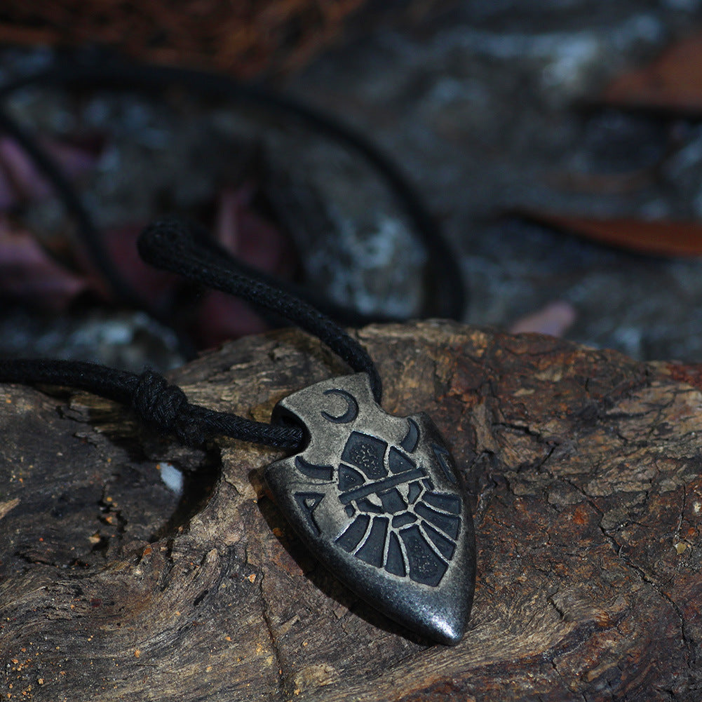 Men's Viking Odin Rune Arrowhead Necklace