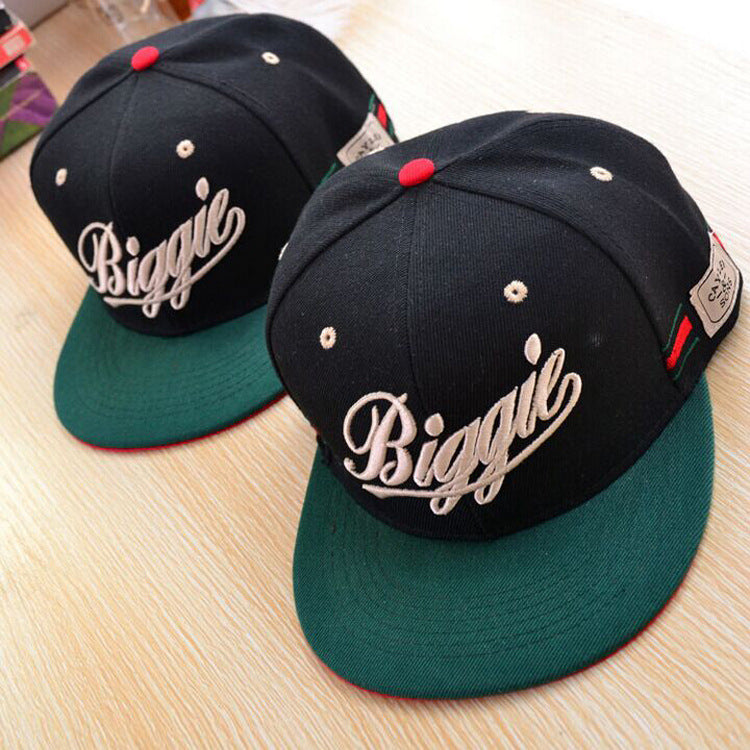 BIGGIE Embroidered Colorblock Hip-Hop Cap