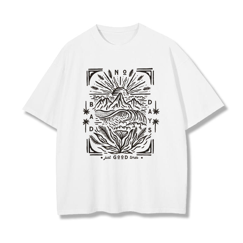 Nature's Harmony Scenic Illustration Printed Tee