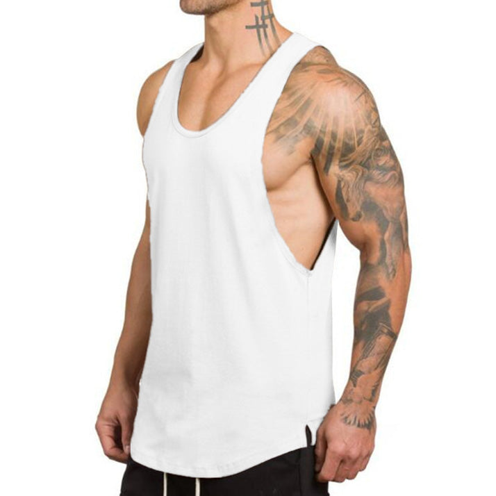 Plain Sports Knit Solid Color Summer V-neck T-Shirt Vest