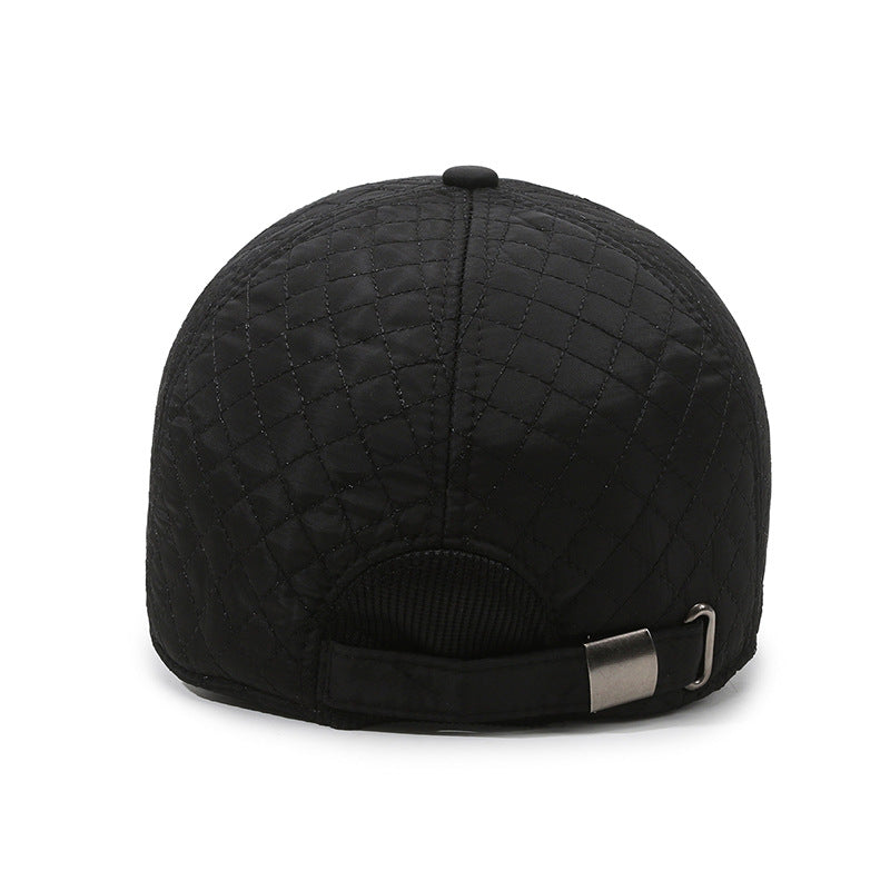 Winter Warm Embroidery Cap Hat with Fold Earmuffs