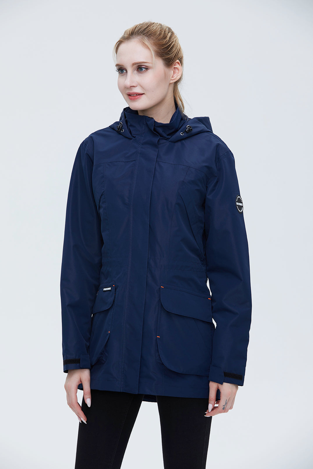 Freetrack Women's Waterproof Cycling Rain Hooded Jacket Running/Hiking/Golf Windbreaker Jacket