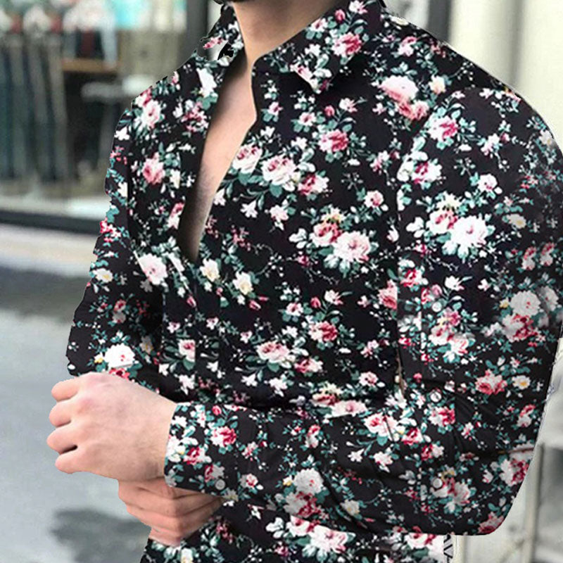 Casual Long-sleeved Printed Shirt