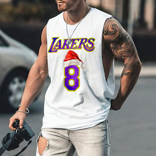 Lakers 8 Men's Christmas Funny Tank Tops