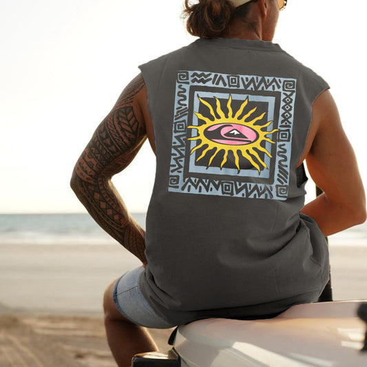 Men's Vintage Graphics Summer Tank Tops-B