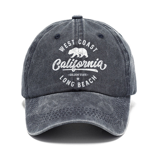 California Vintage Distressed Embroidered Cap