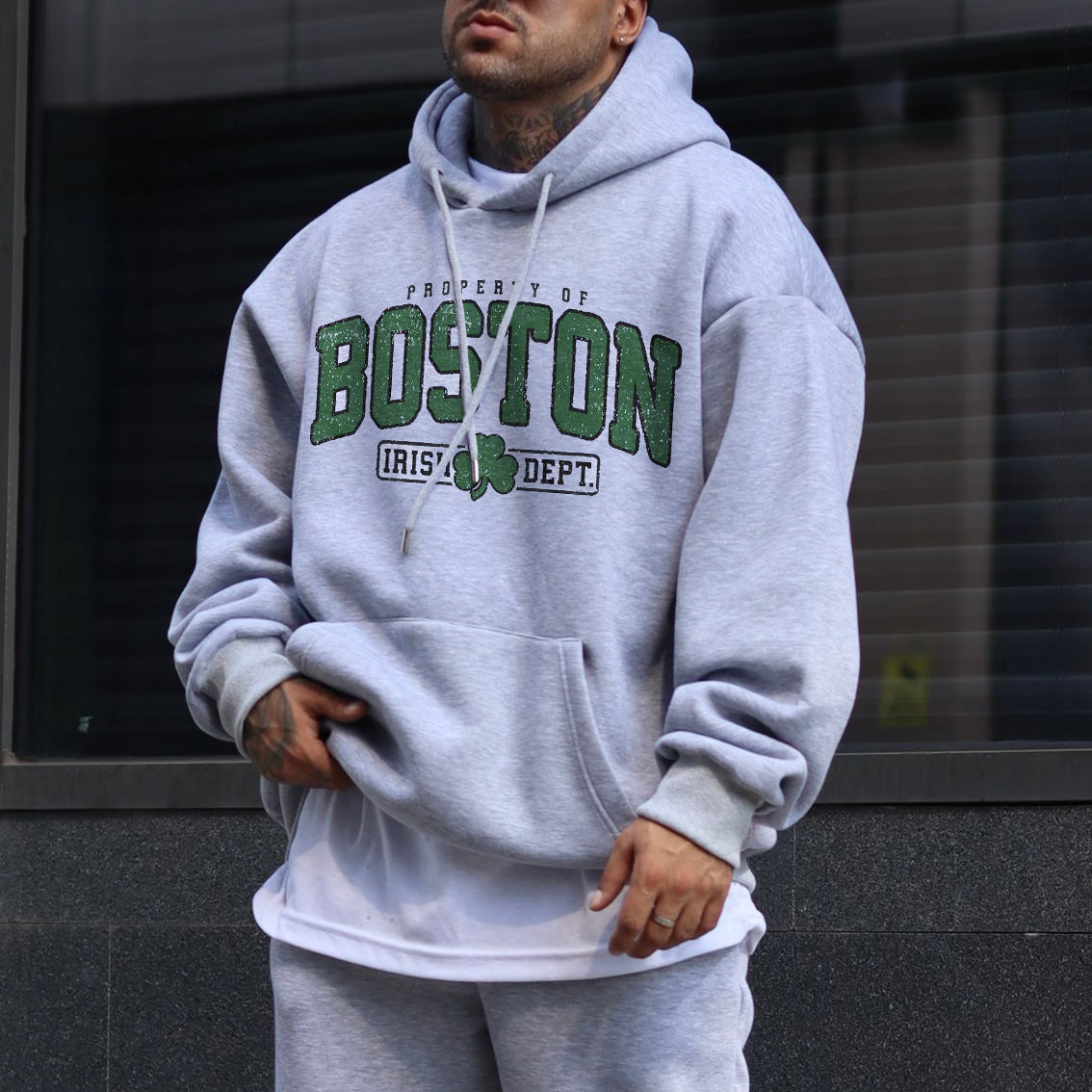 Boston Men s Loose Fit Hoodies
