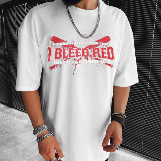 Baseball Alphabet Graphic Print Men's T-Shirt