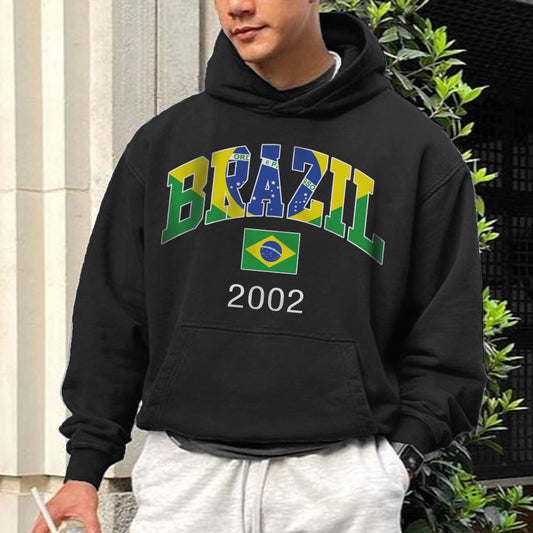 Brazil 2002 World Cup Champions Men's Fashion Hoodie 320g