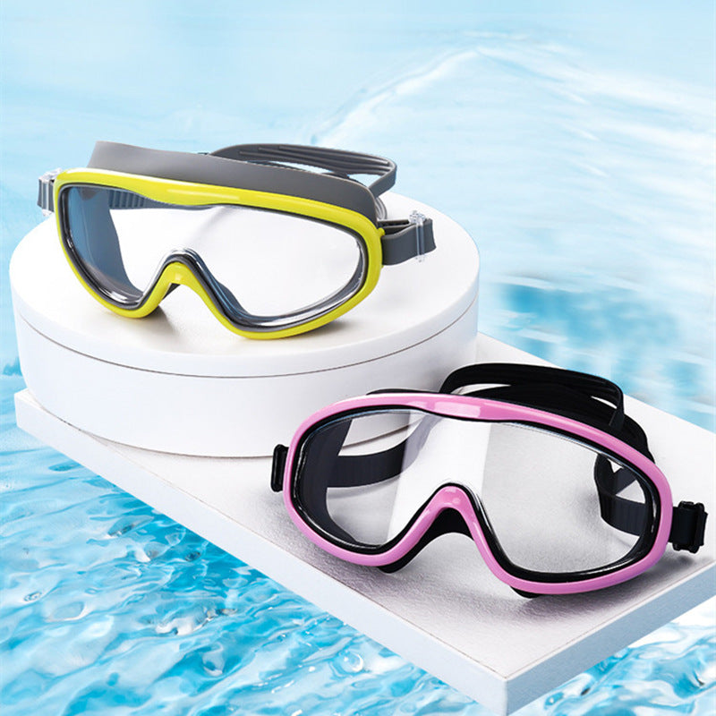 Anti fog And Waterproof Large Frame Transparent Swimming Goggles