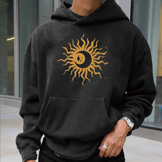 Sun Graphic Print Casual Men's Sweatshirt
