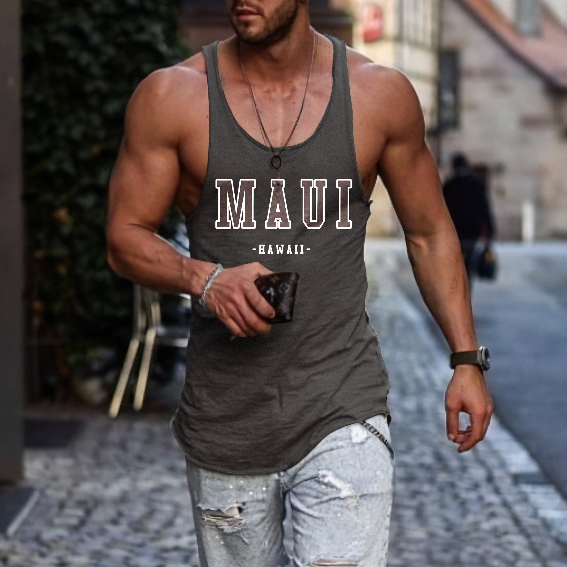 Mens casual tank 2024 tops