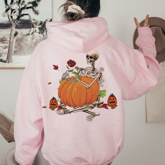 Halloween Skull Graphic Women's Hoodie Sweatshirt