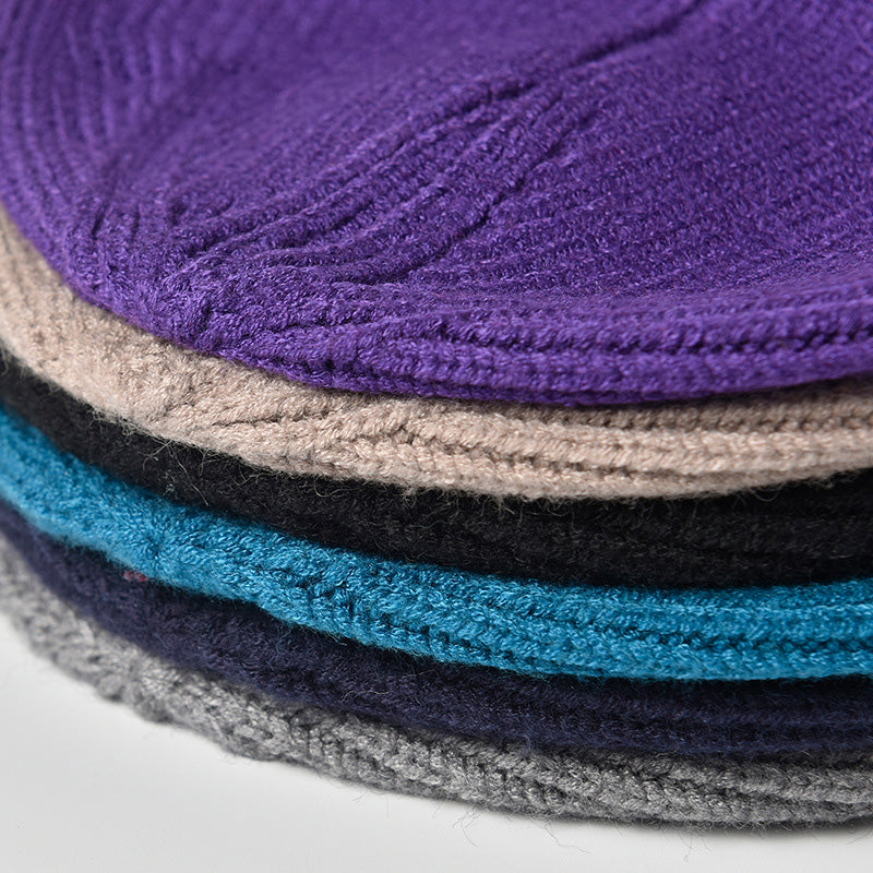 Rib Jacquard Men's Beanie Hat