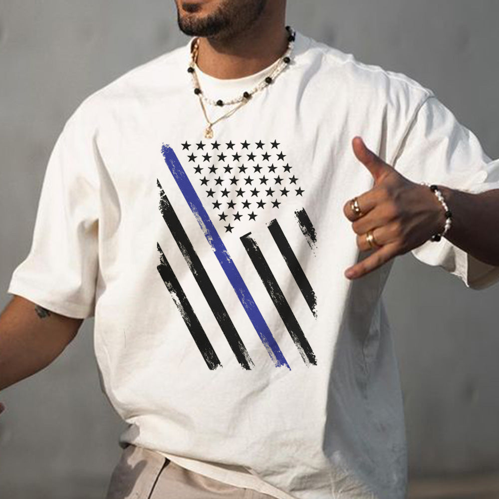 Men's Vintage American Flag Casual T-Shirts