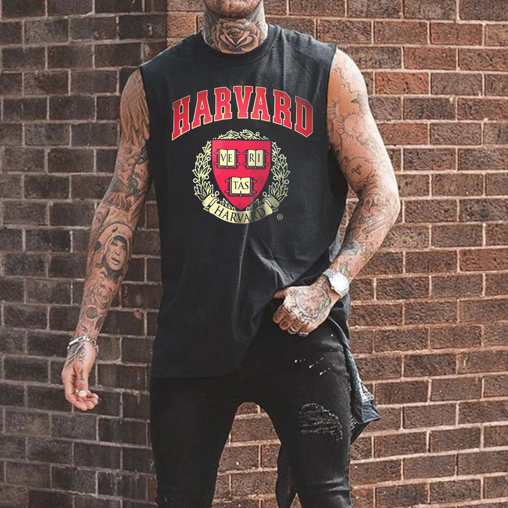 HARVARD Letter Graphics Casual Men's Tank Top