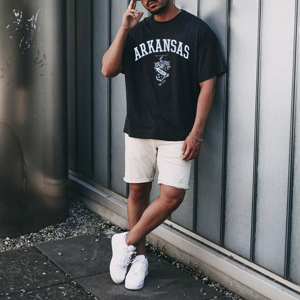 Alphabet Graphic Print Men's T-Shirt