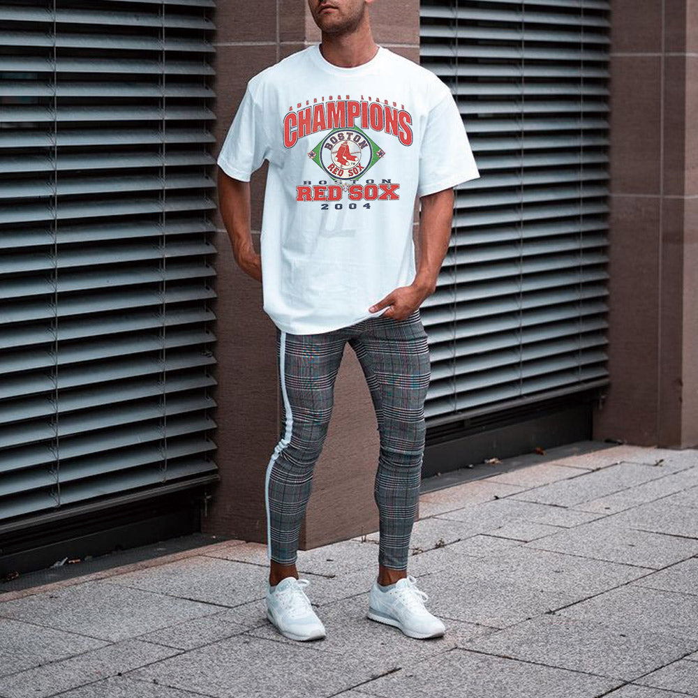 Alphabet Graphic Print Men's T-Shirt