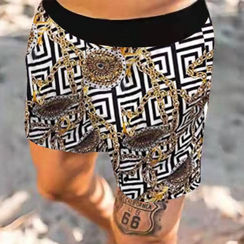 Casual Print Resort Style Shorts