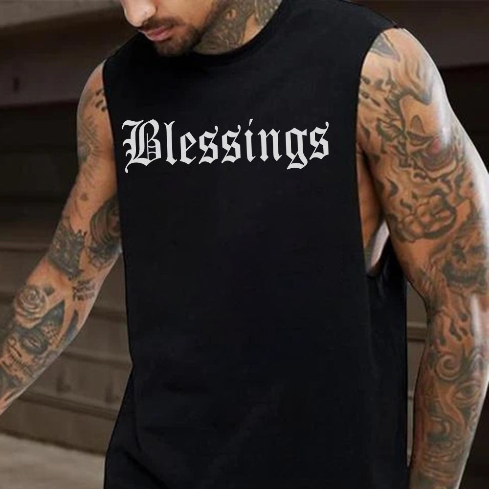 Blessings Men's Casual Streetwear Tank Top