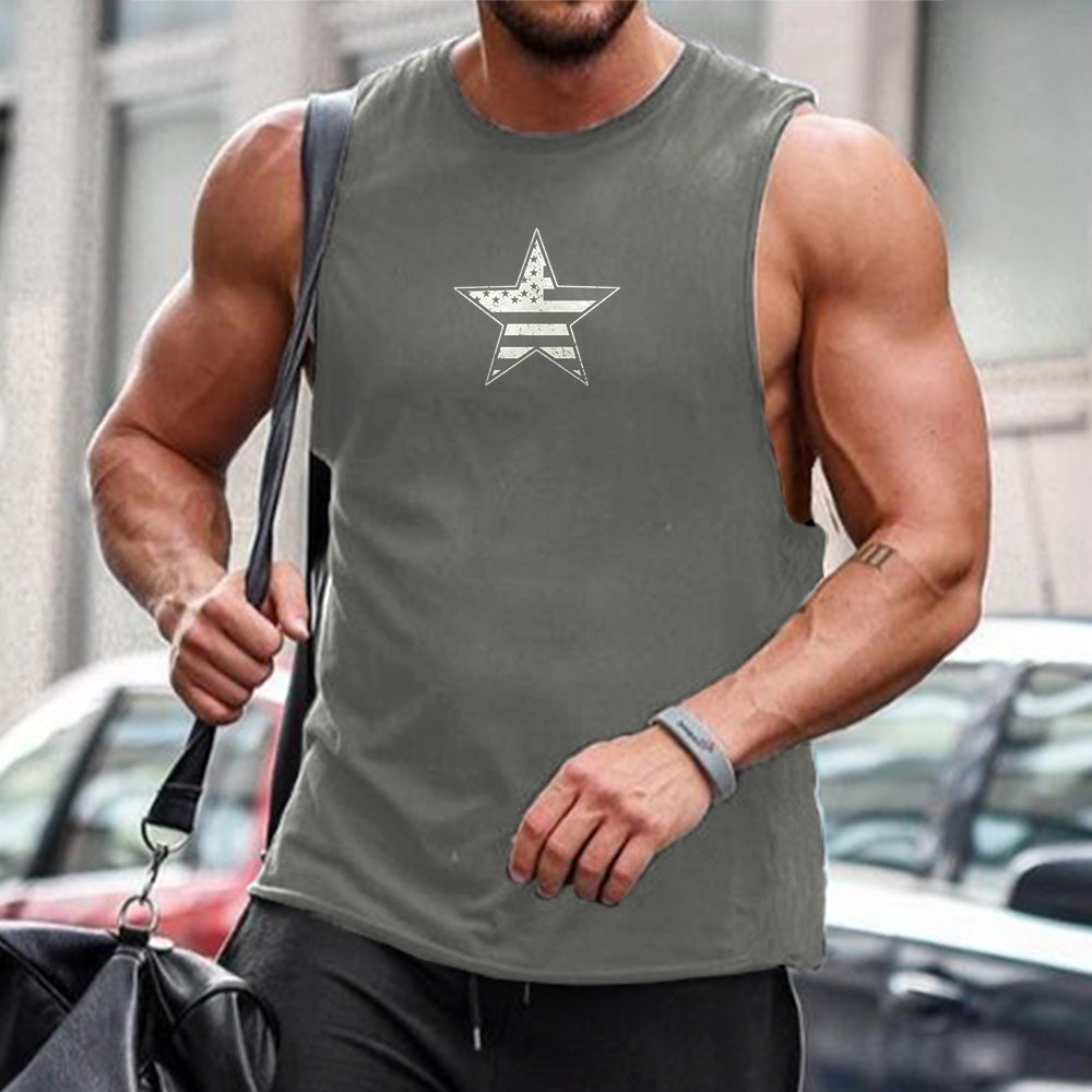 USA Flag Men's Fashion Tank Tops-B