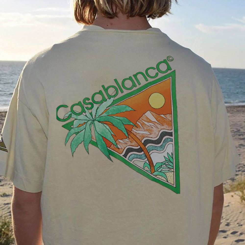 Casablanca Alphabet Graphic Print Men's Short Sleeve T-Shirt