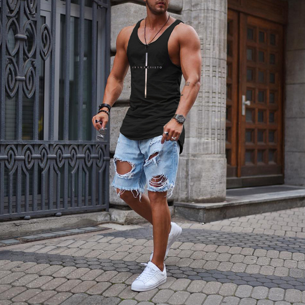 Jesus Cristo Men's Streetwear Tank Top
