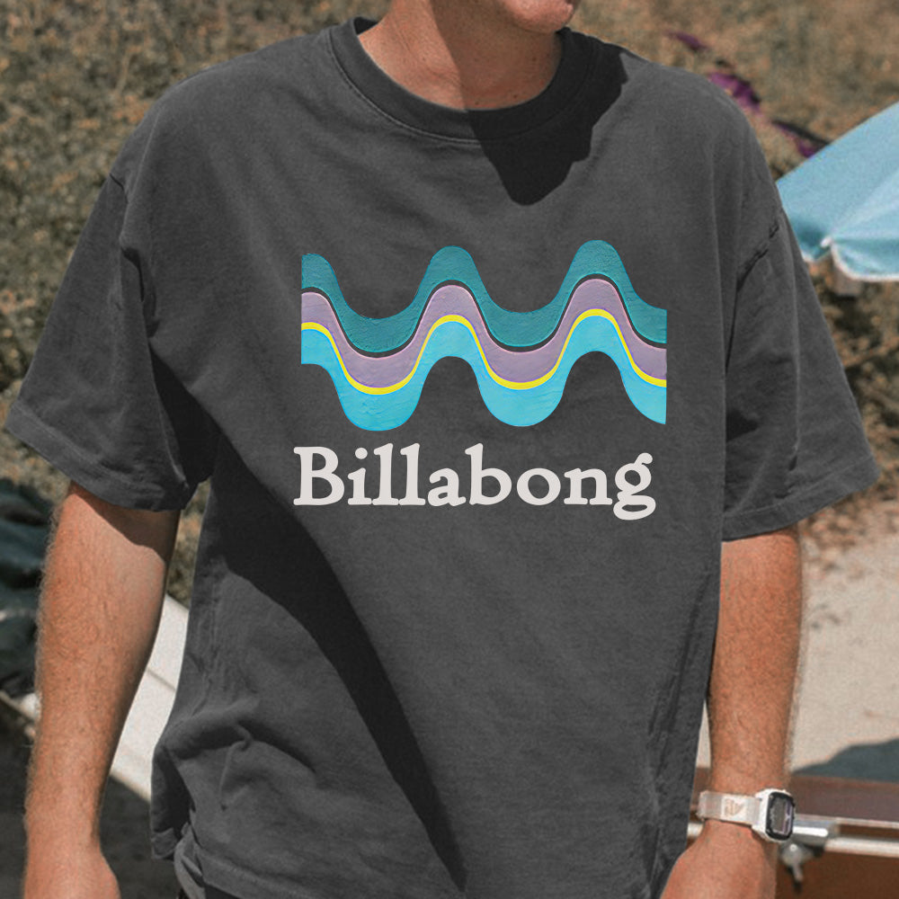 Casual Loose Beach Resort Graphic Print Men's T-Shirt