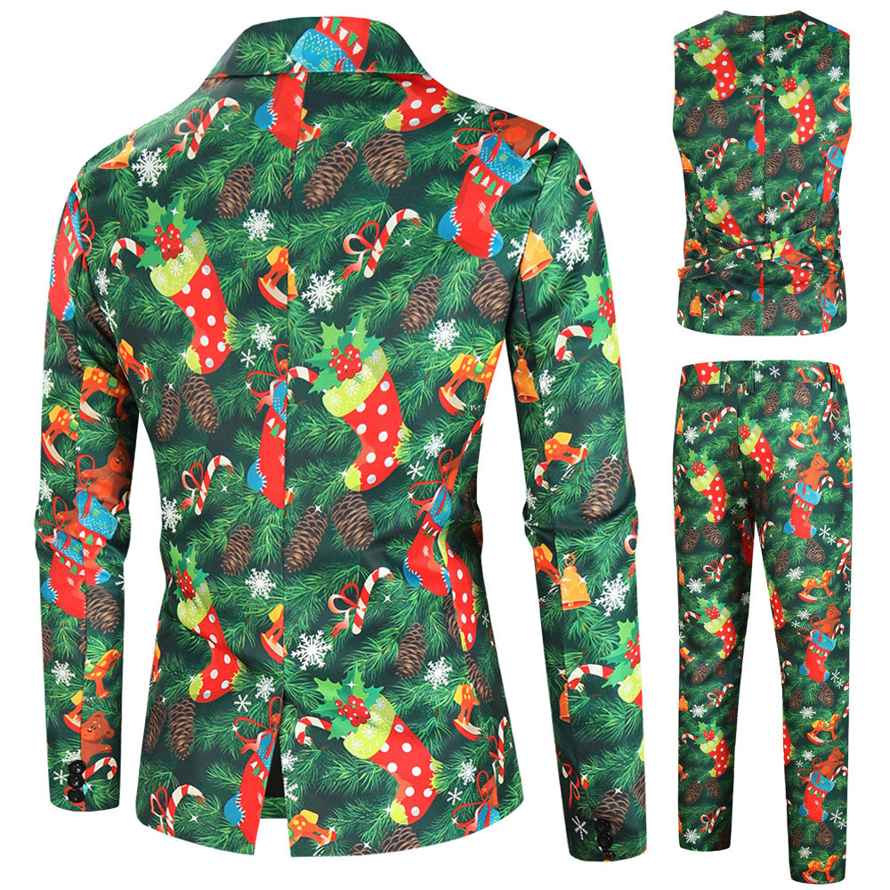 Clearance- Men's Christmas Party Costume 3 Piece Opposuit