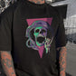 Skull Spaceman Graphic Print Casual Loose Men's T-Shirt